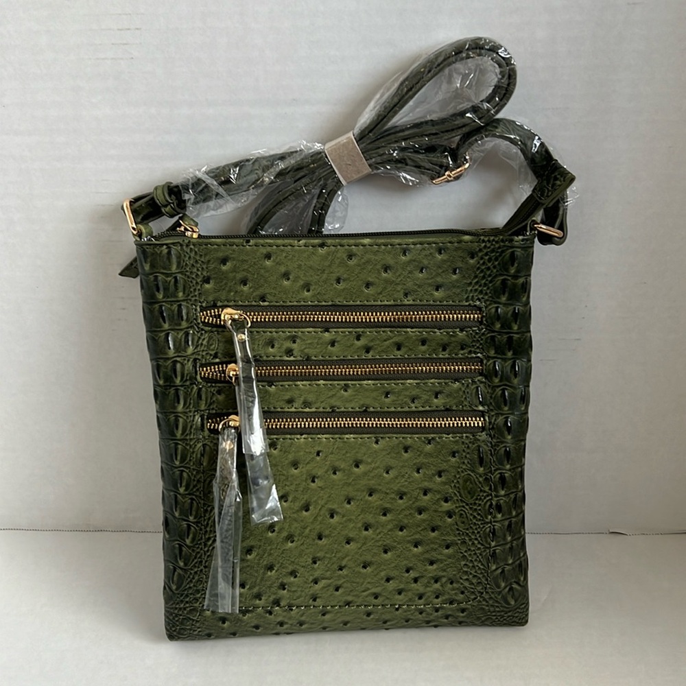 Le Miel Olive Green Handbag - NWT